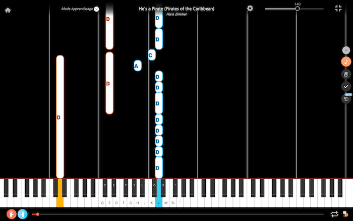 pirati dei caraibi pianoforte note due mani