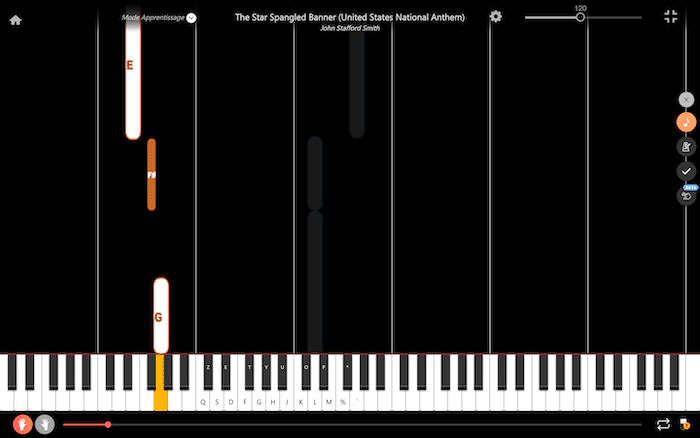 the star spangled banner pianoforte note mano sinistra