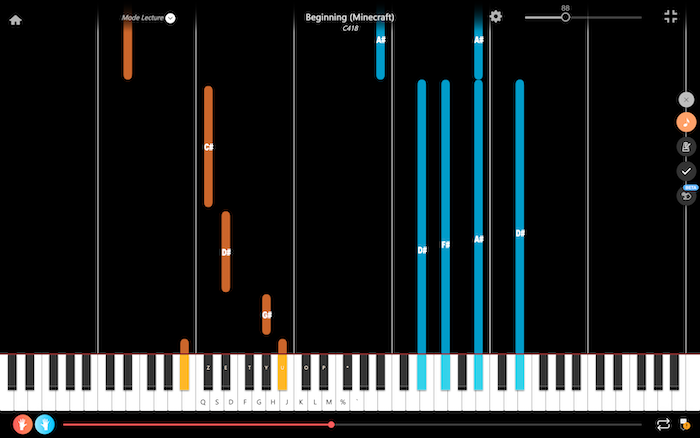 beginning c418 piano
