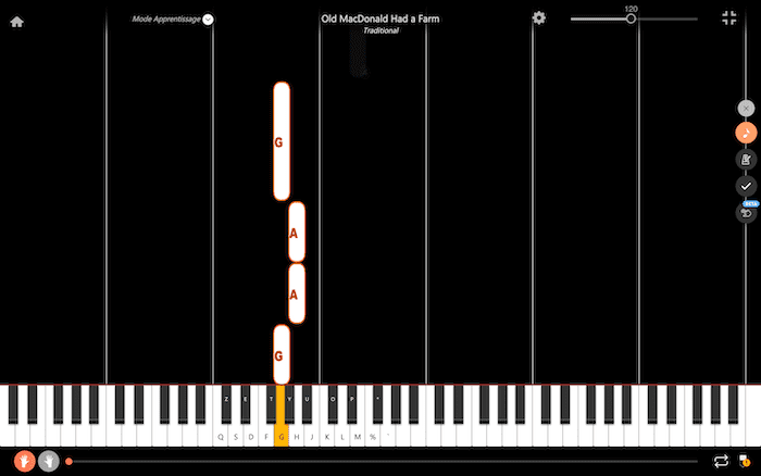 dans la ferme de mathurin notes piano main gauche