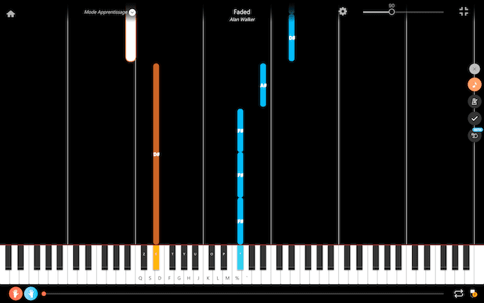 faded pianoforte note due mani