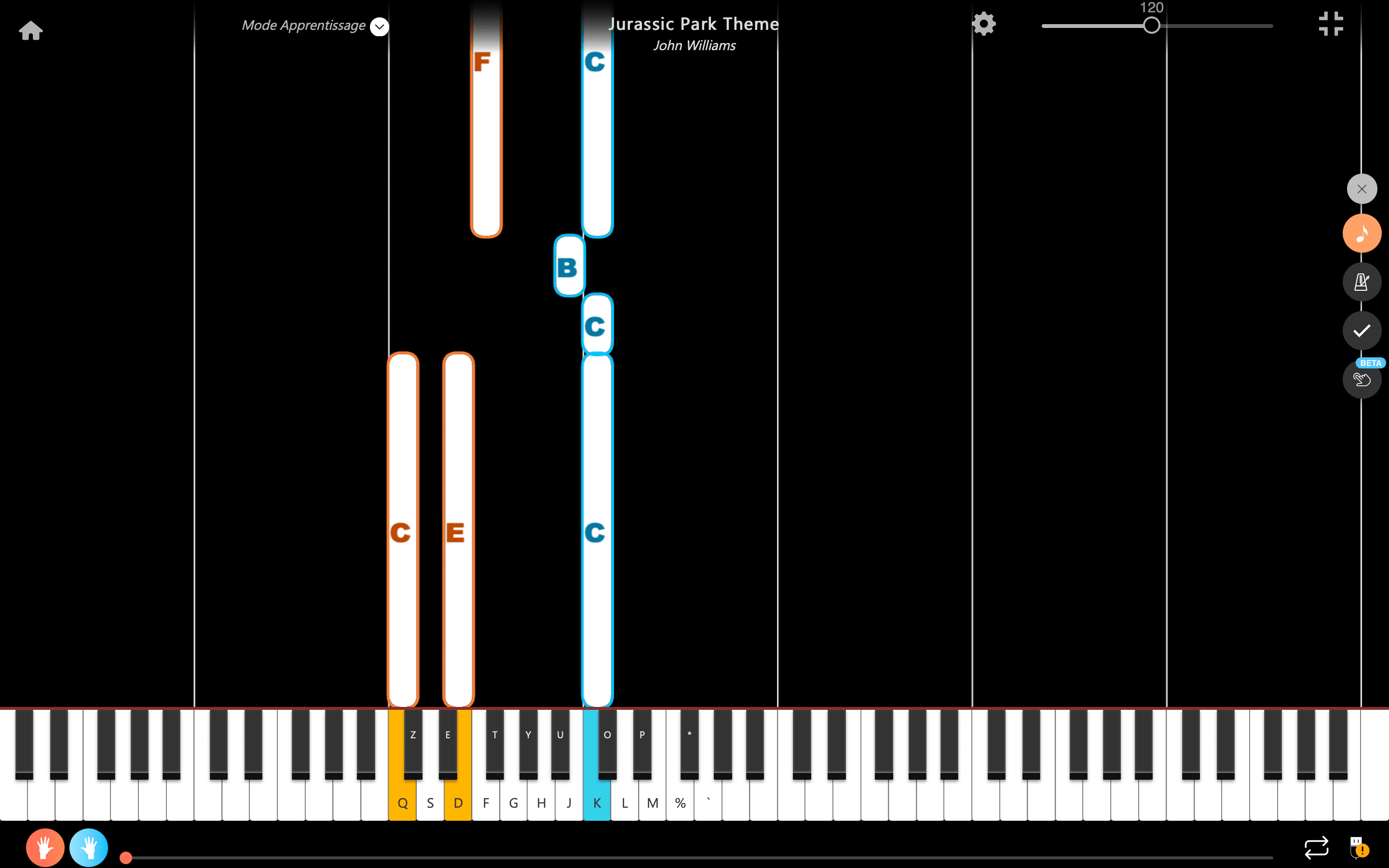 jurassic park theme piano notas dos manos