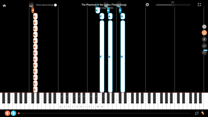 el fantasma de la opera piano
