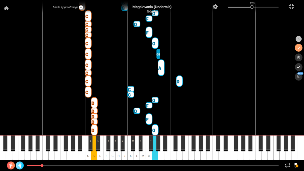 megalovania piano difficile