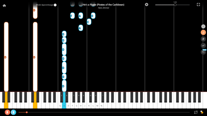 pirates des caraïbes piano difficile