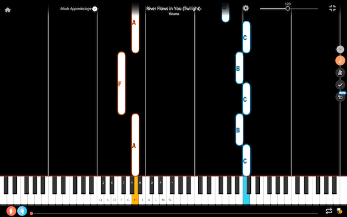 river flows in you piano noten buchstaben zwei Hände