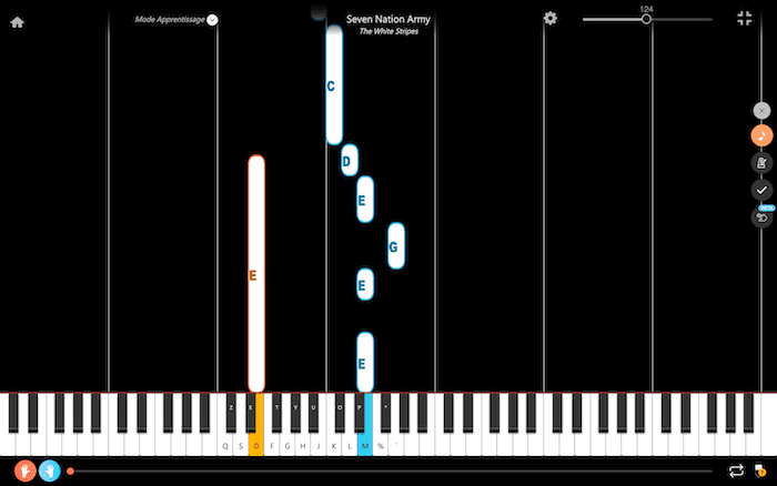 seven nation army notes piano deux mains