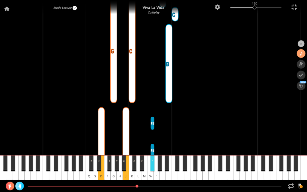 viva la vida coldplay pianoforte