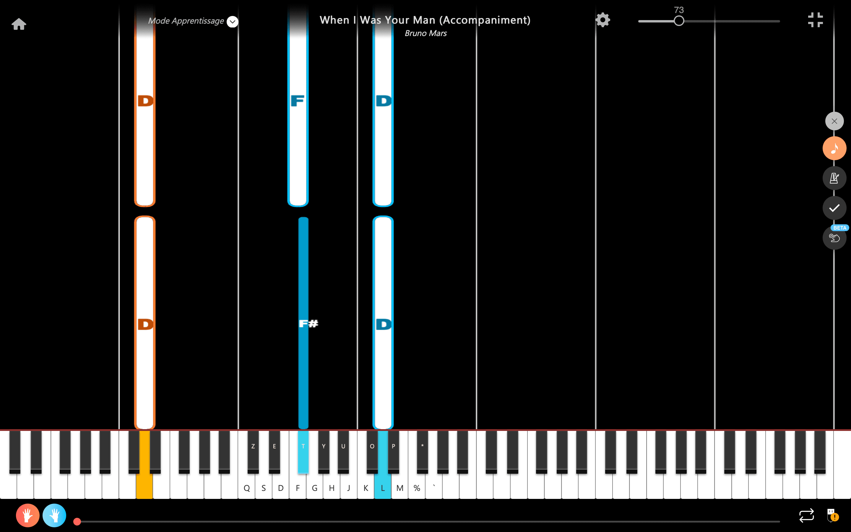 when i was your man piano notas dos manos
