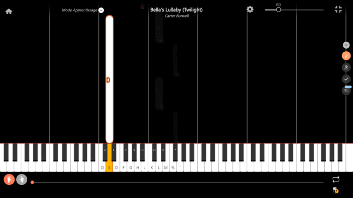 bella's lullaby piano noten buchstaben linke Hand