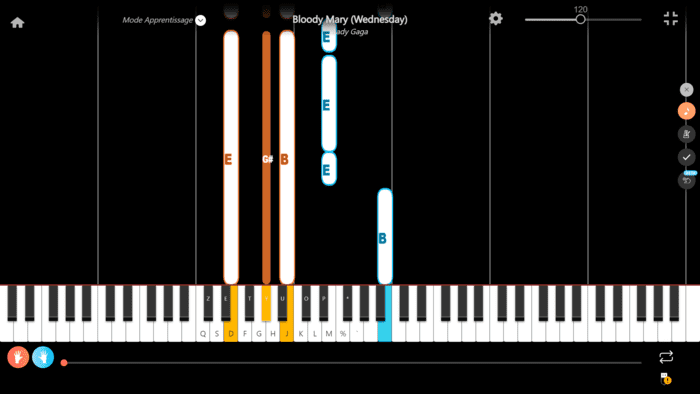 bloody mary piano notas dos manos
