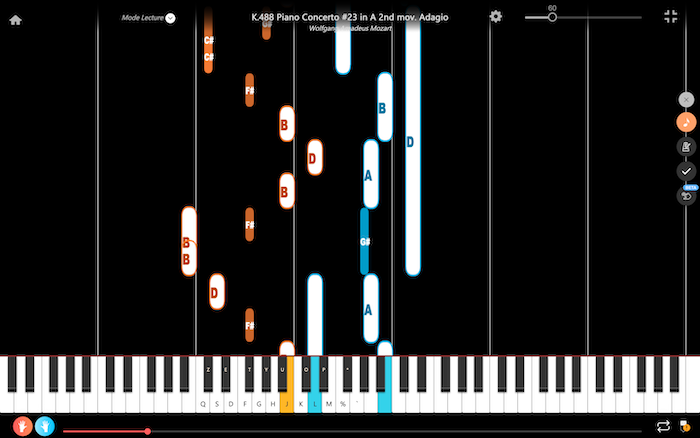 K. 488 Piano Concerto #23 in A 2nd mov. Adagio mozart piano