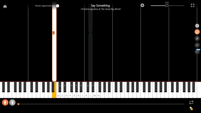 say something piano noten buchstaben linke Hand