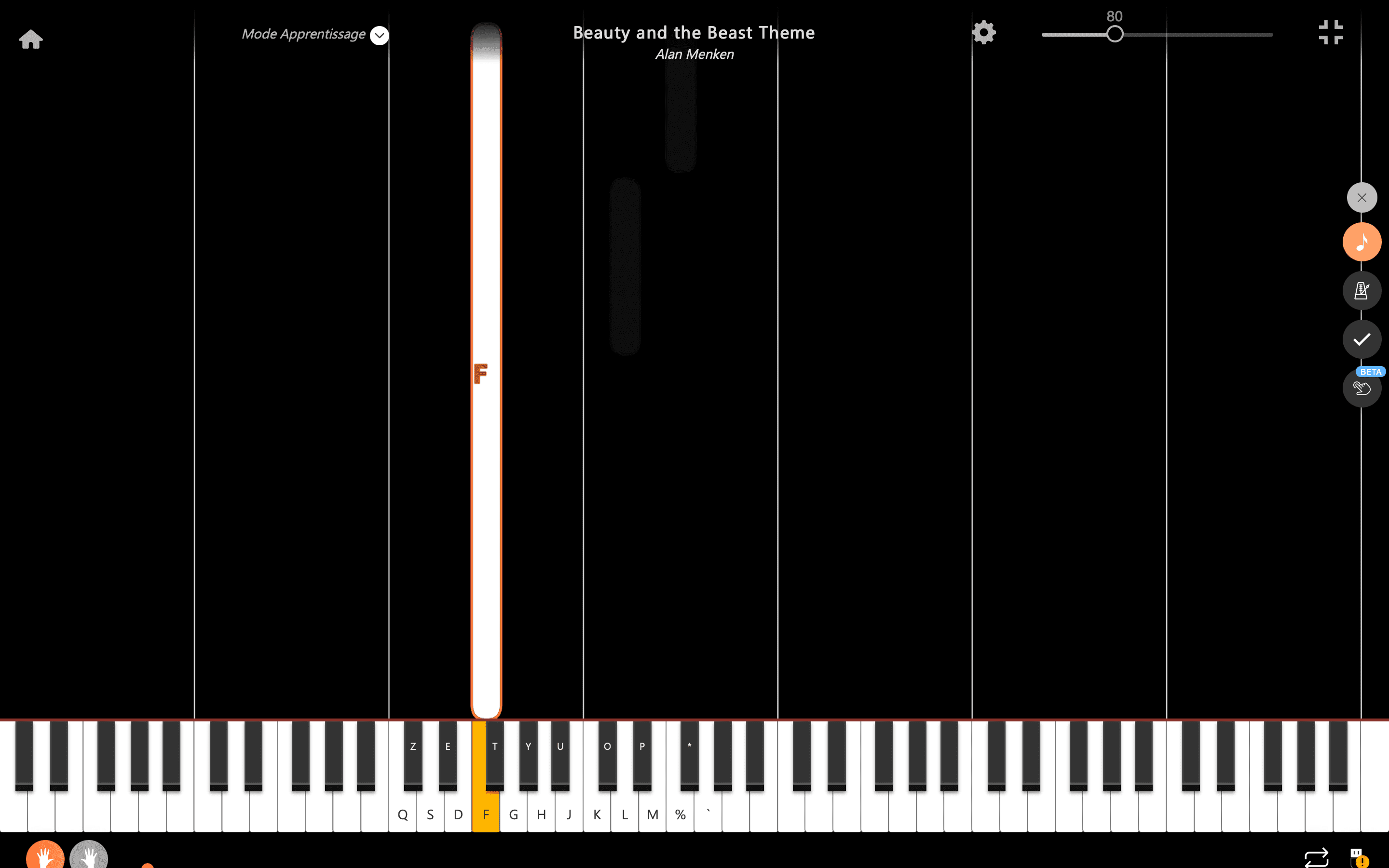 beauty and the beast theme pianoforte note mano sinistra