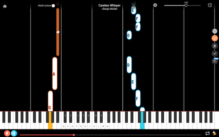 careless whisper george micheal piano