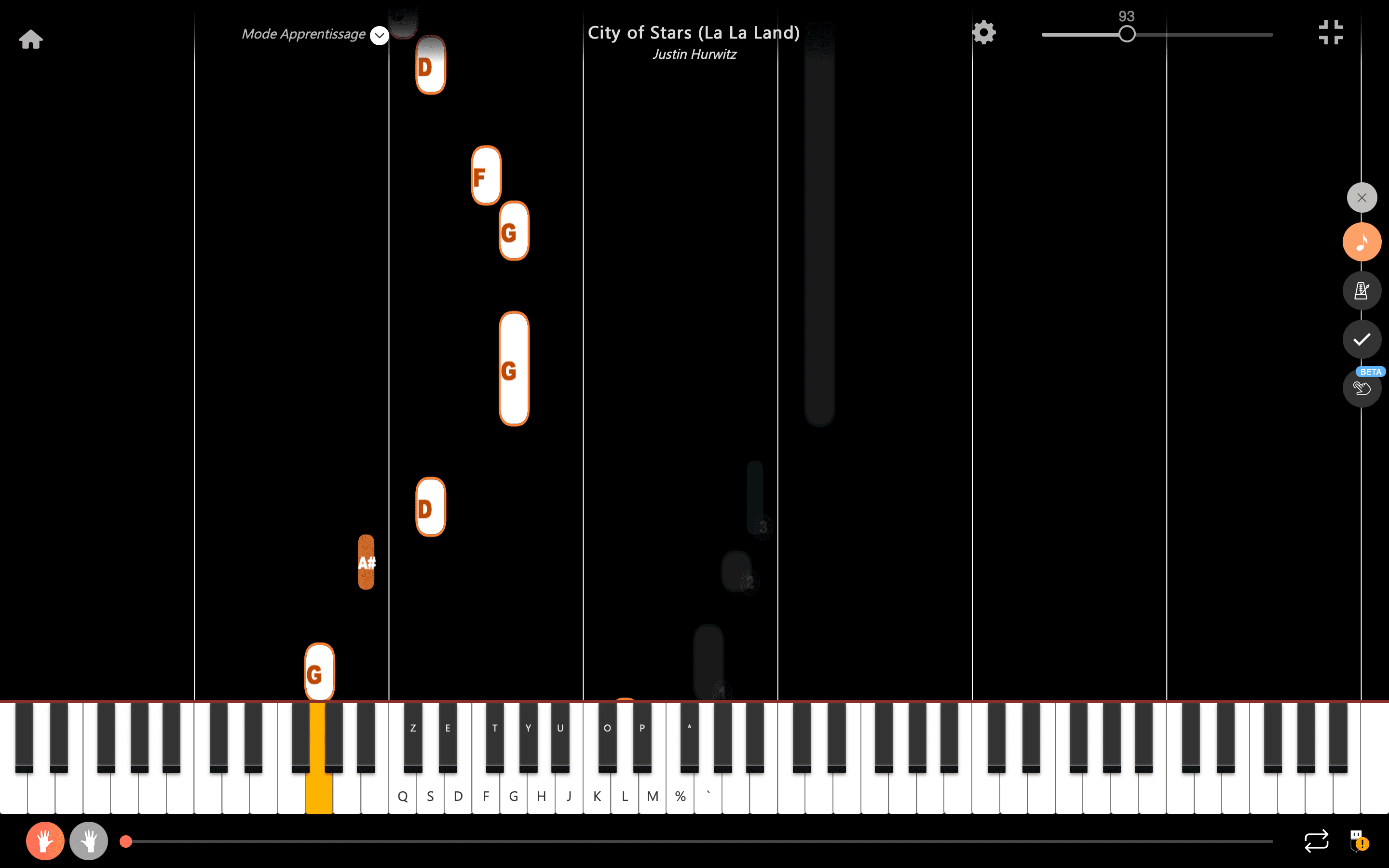 city of stars pianoforte note mano sinistra