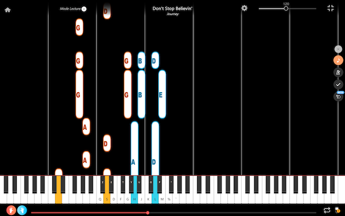 don't stop believin' journey piano