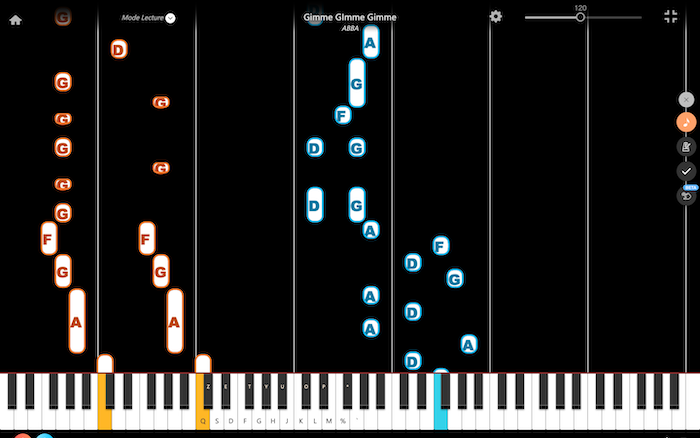 gimme gimme gimme abba pianoforte