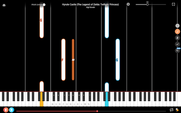 hyrule castle koji kondo pianoforte