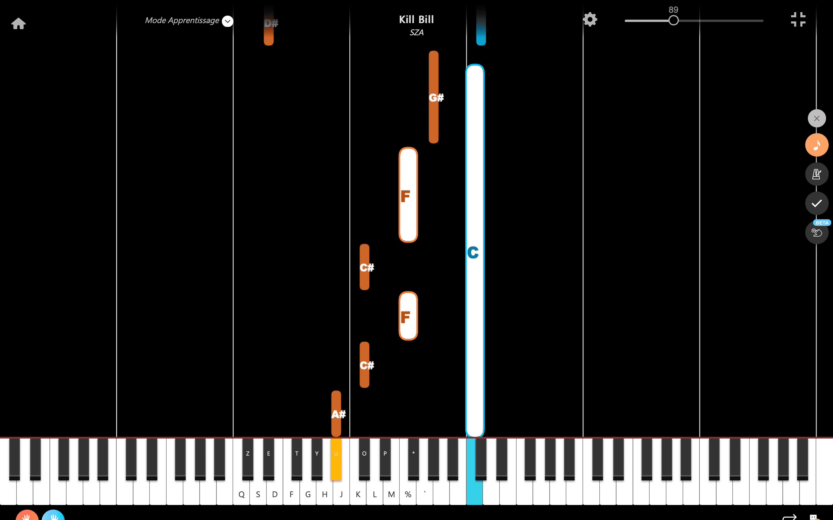kill bill piano notas dos manos