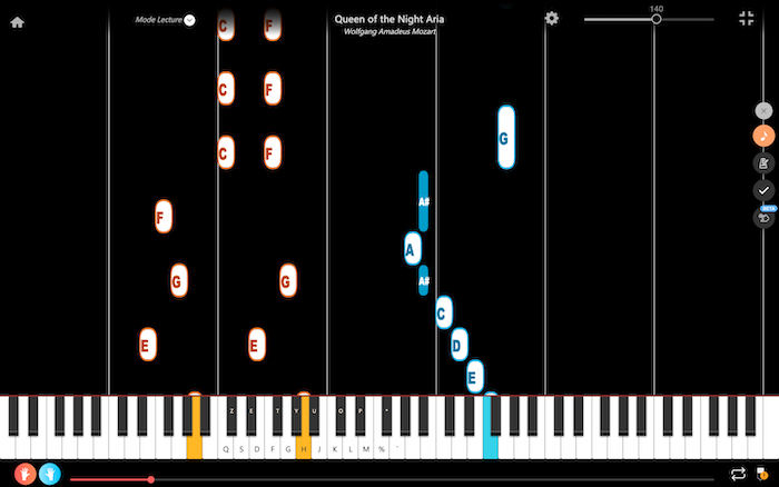 queen of the night aria mozart piano