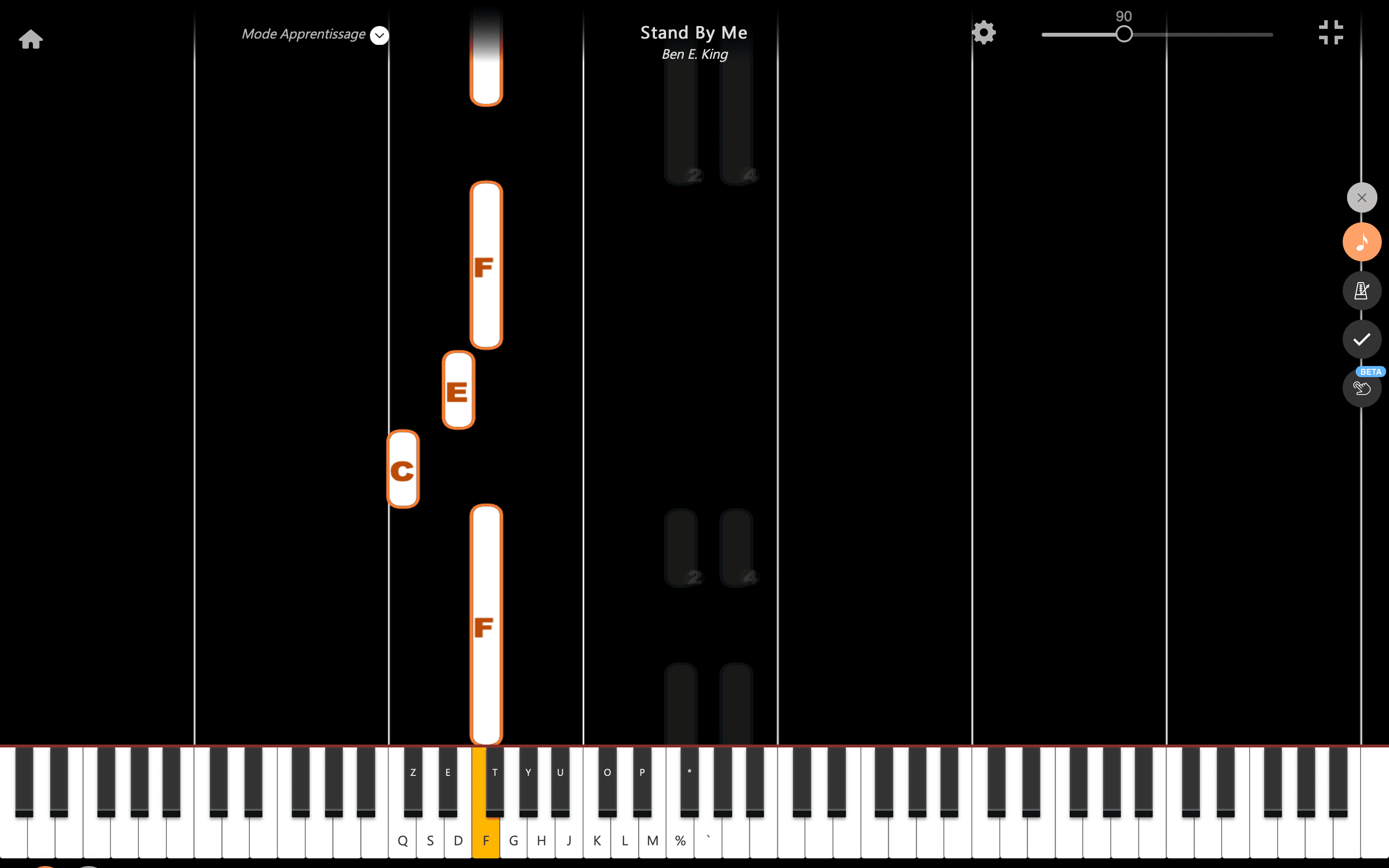 stand by me pianoforte note mano sinistra