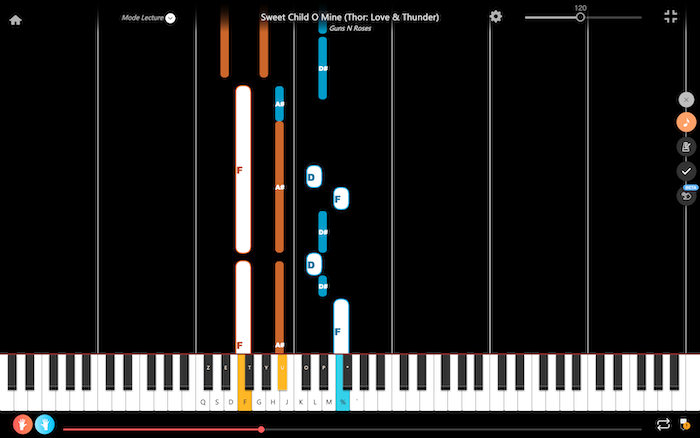 sweet child o mine guns n roses piano