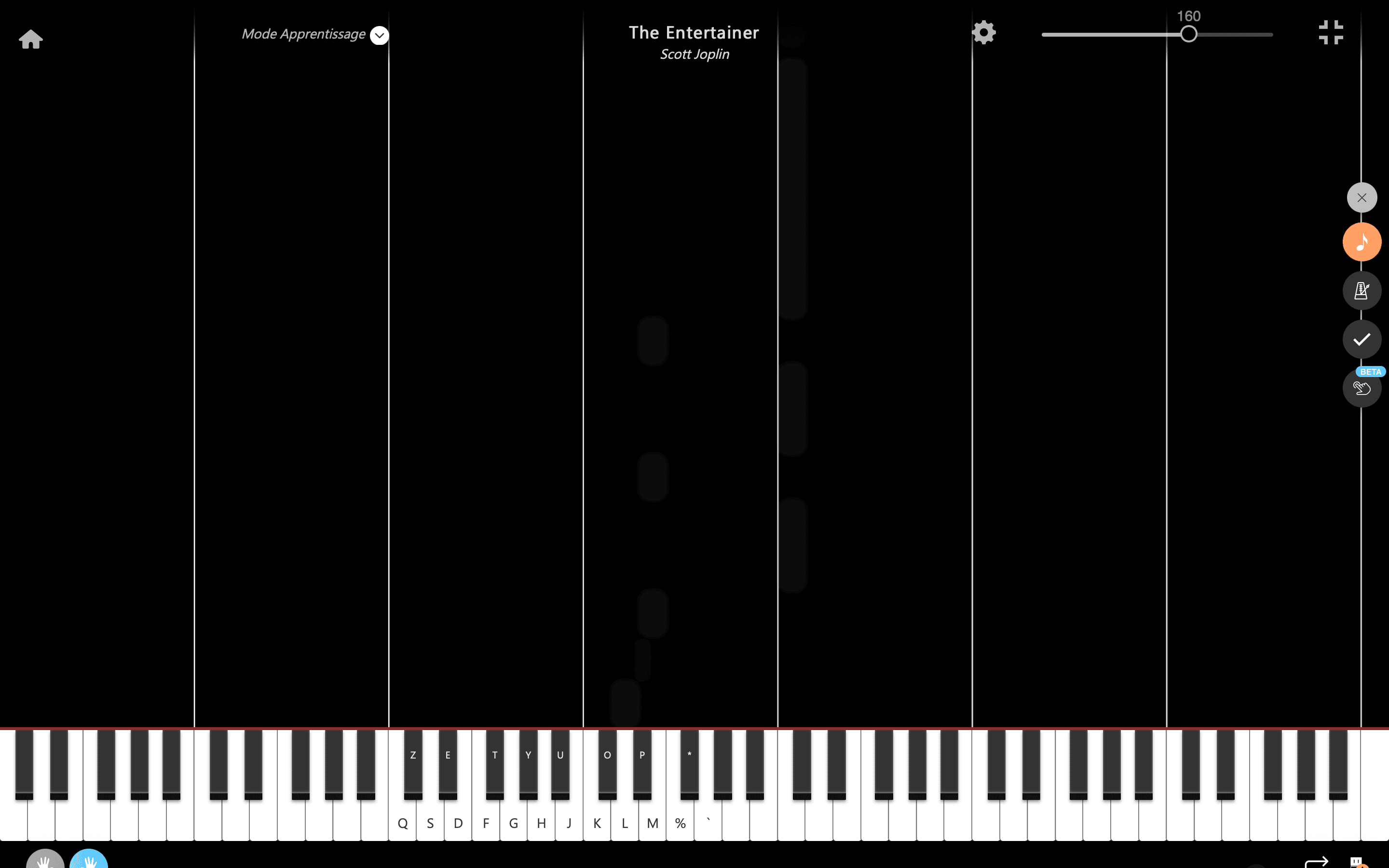 the entertainer piano noten buchstaben rechte Hand
