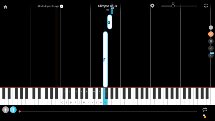 glimpse of us piano notes main droite