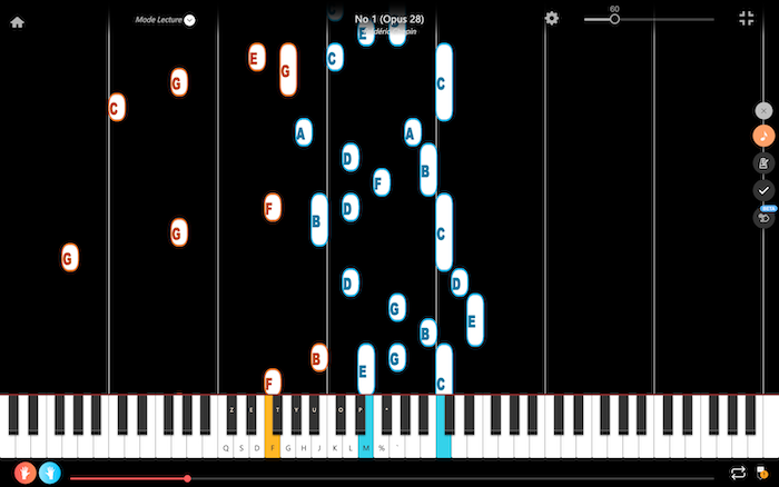 No 1 Opus 28 chopin pianoforte