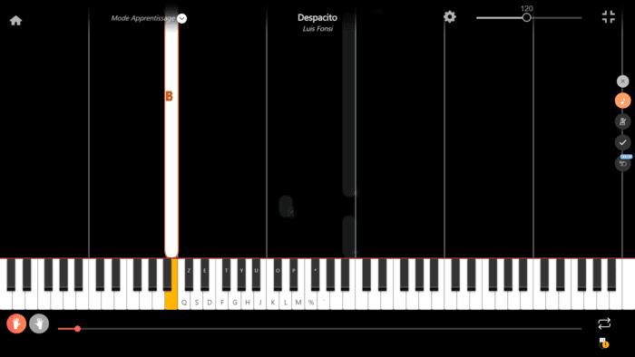 despacito piano notes main gauche