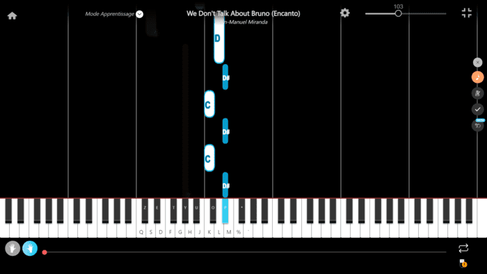 we don't talk about bruno pianoforte note mano destra