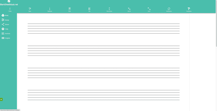 blanksheetmusic blanko Notensetzer