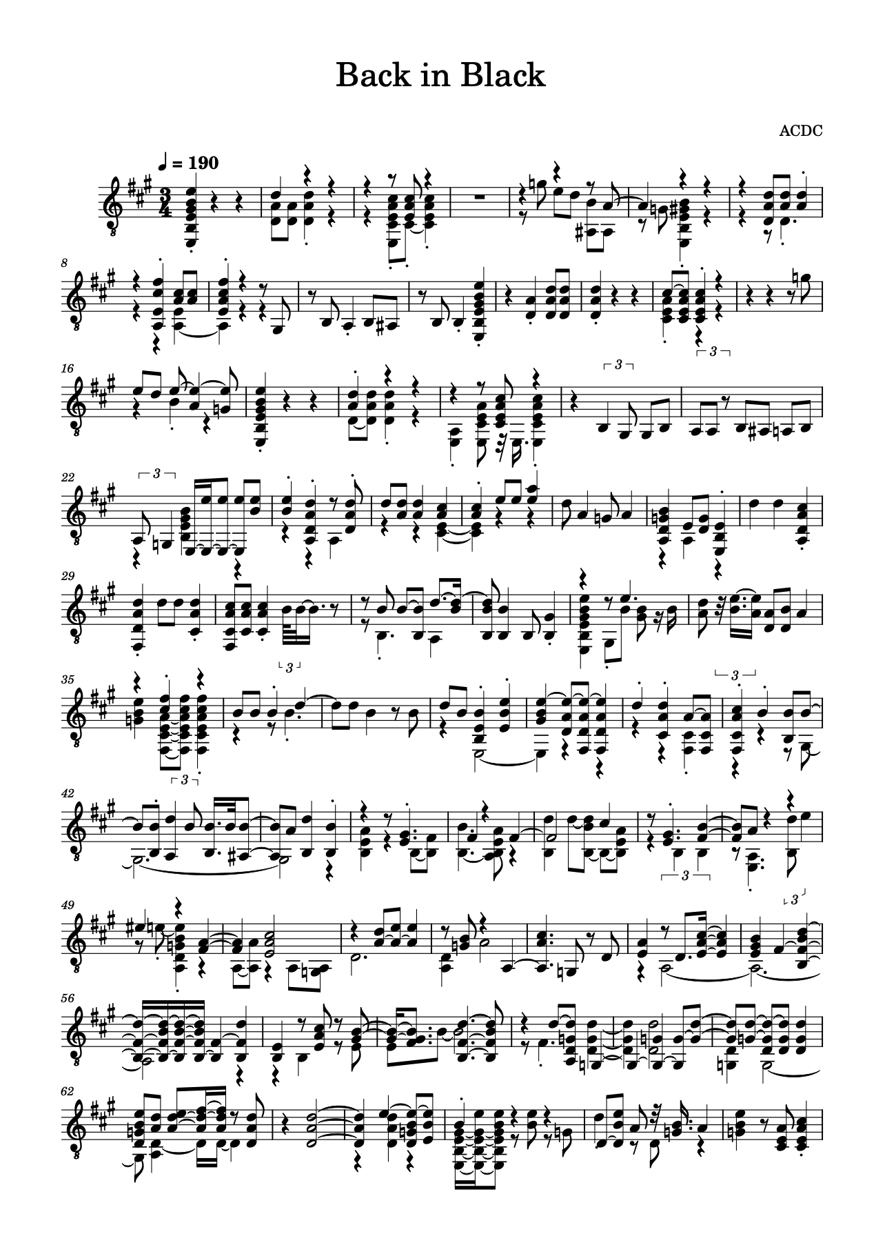 back in black guitar tabs