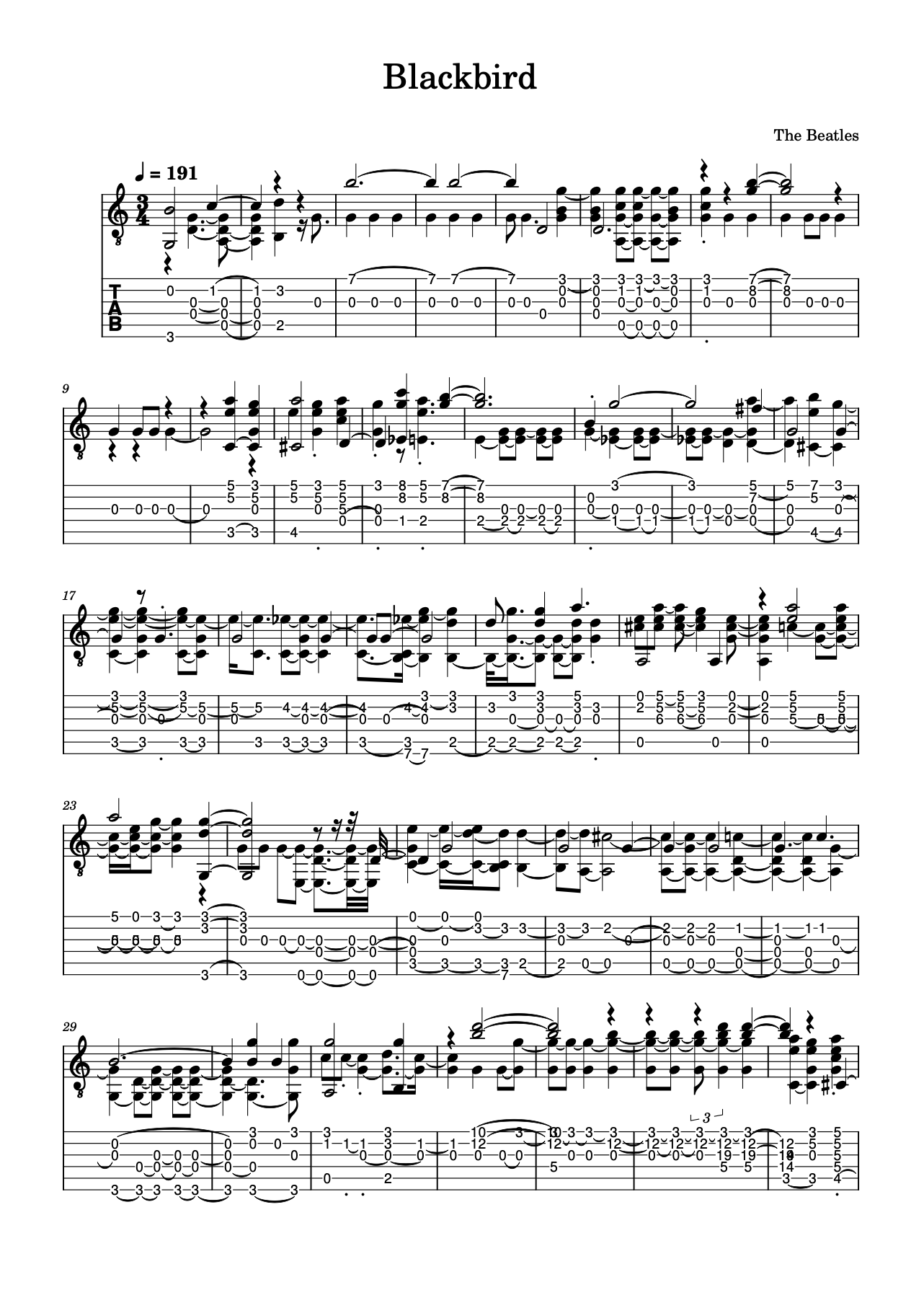 blackbird guitar tabs