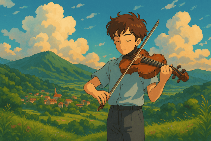 joe hisaishi merry go round of life violin sheet music presentation
