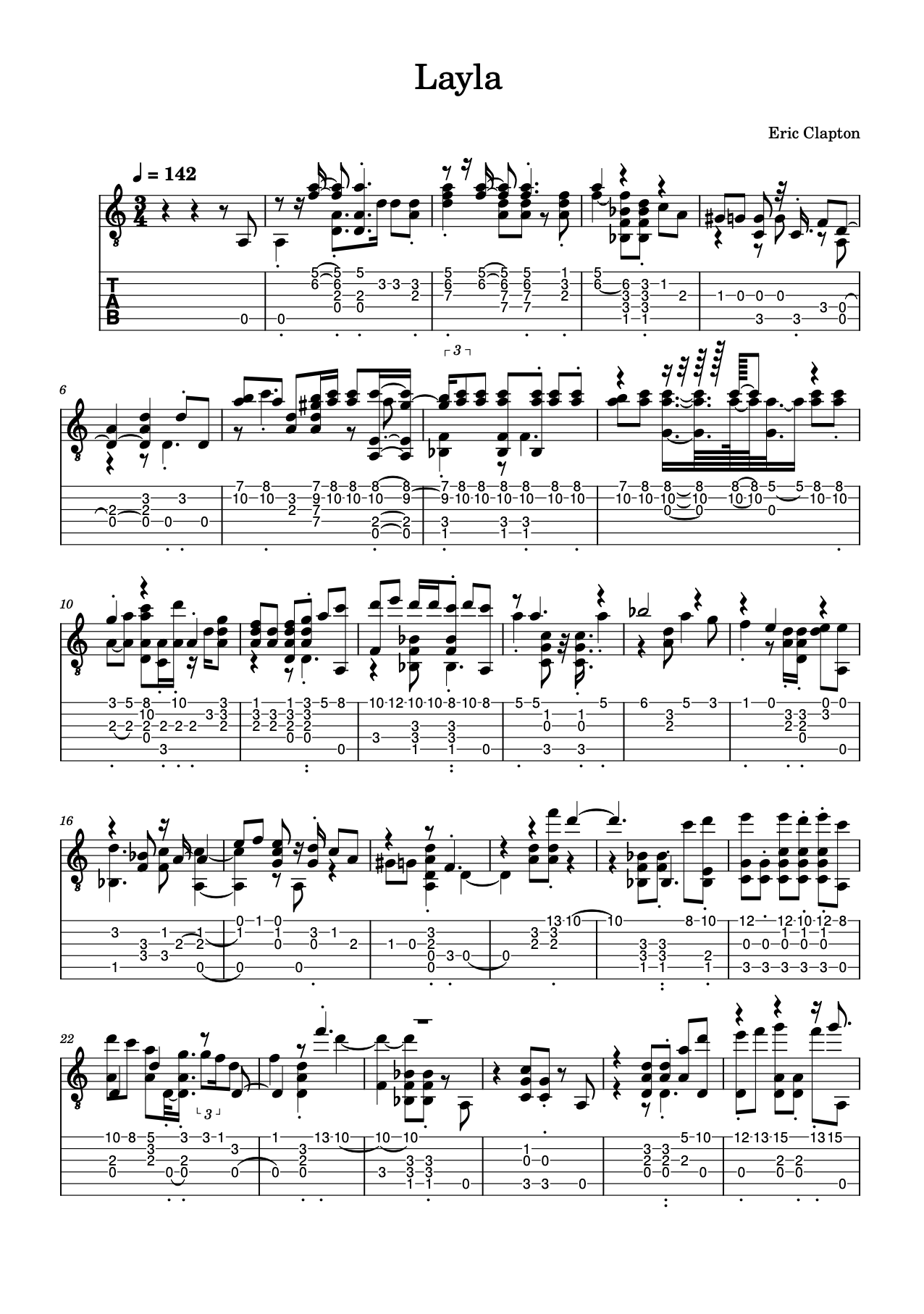 layla guitar tabs