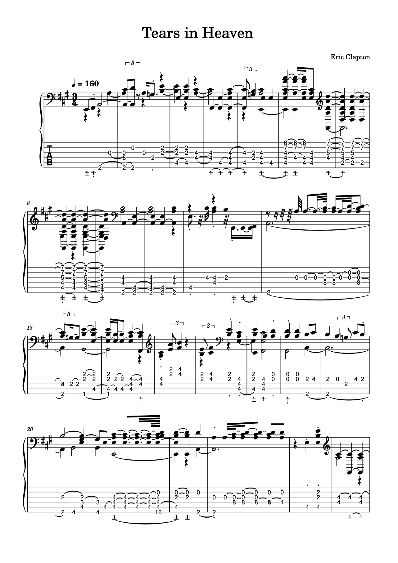 tears in heaven guitar tabs