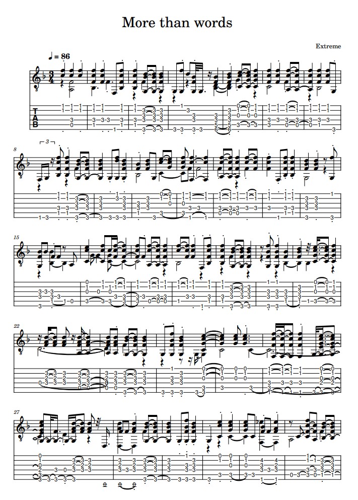 more than words tabs guitar