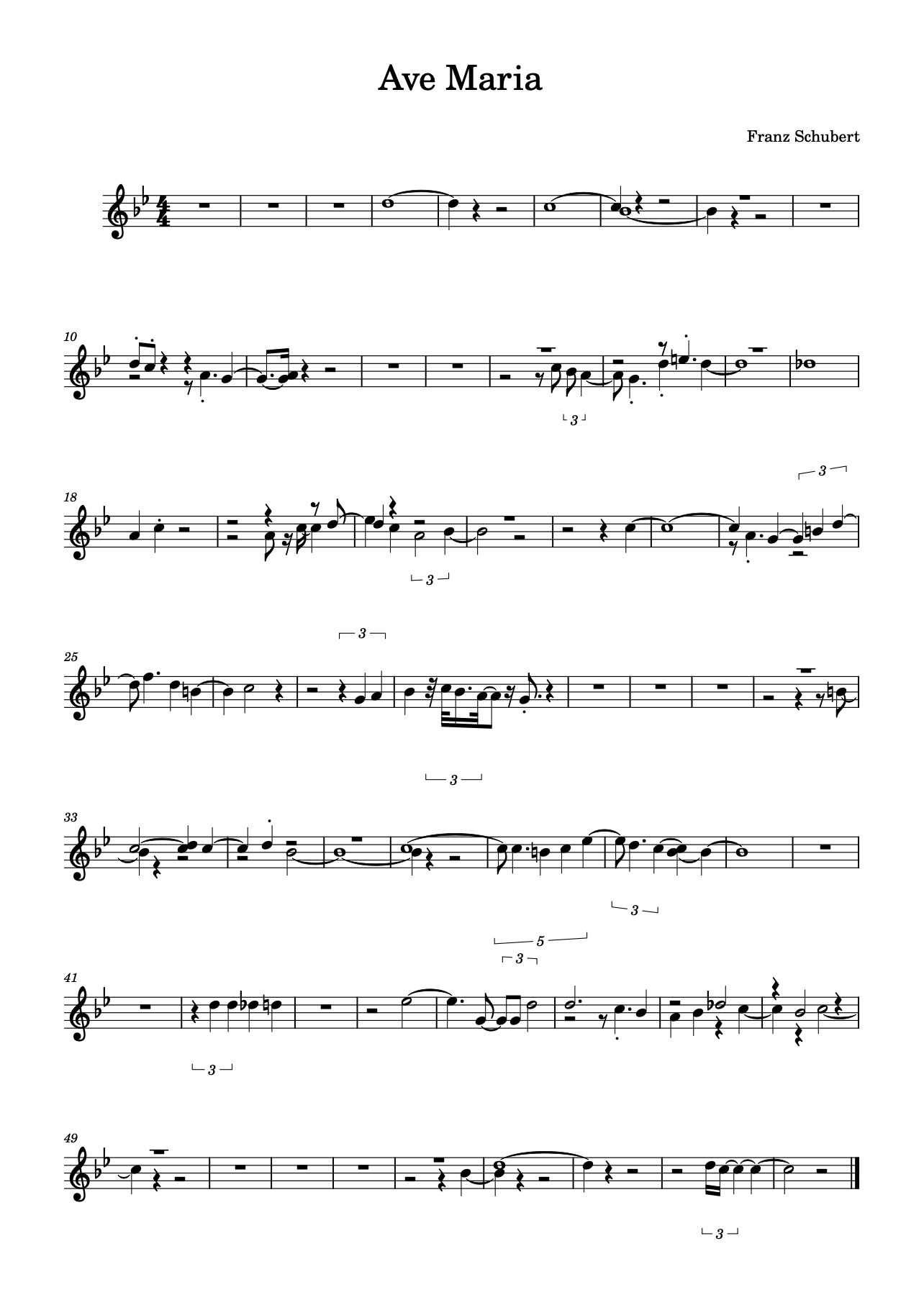 ave maria spartito violino