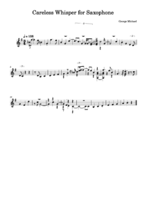 careless whisper spartito sax
