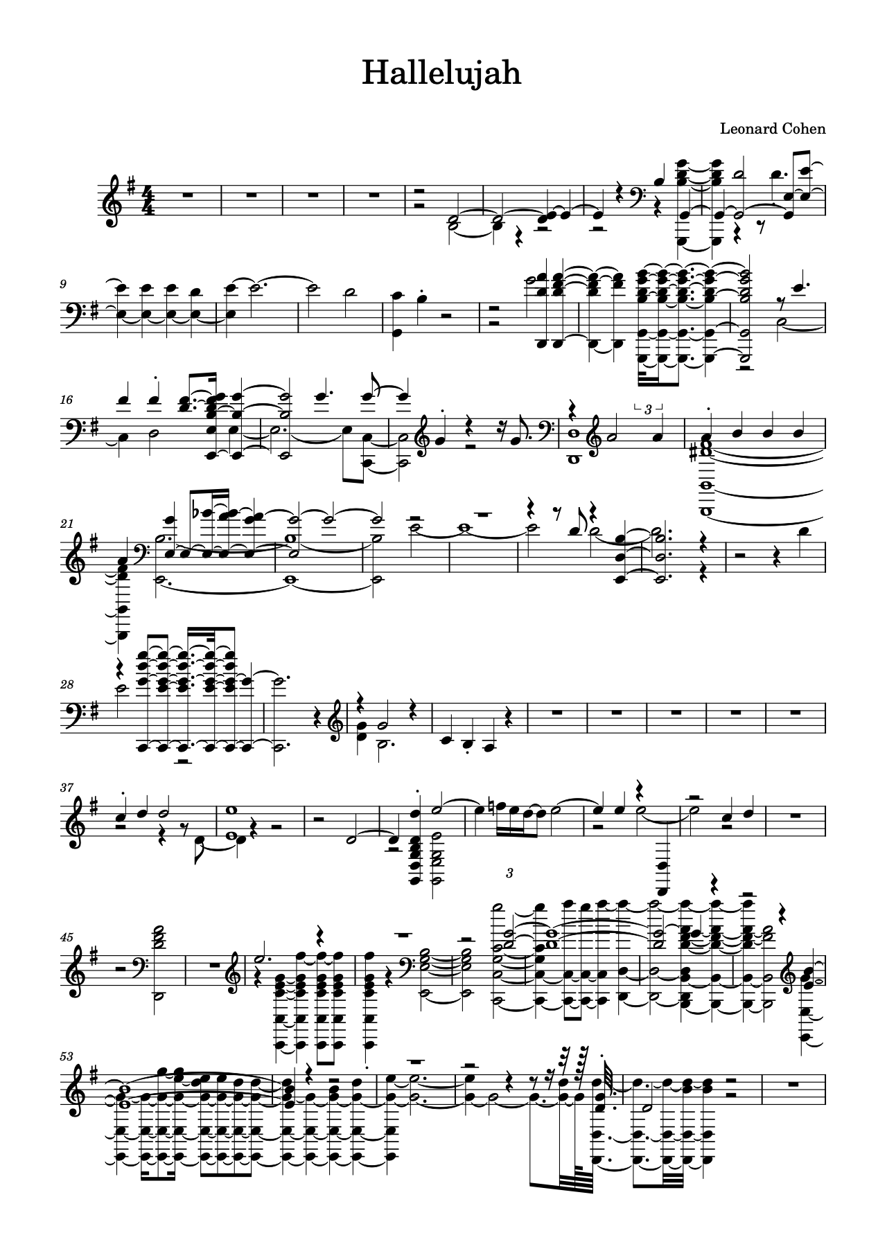 hallelujah spartito violino