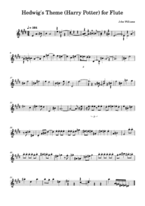 harry potter partitura flauta