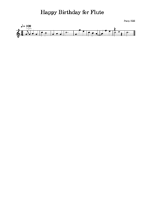 Parabéns pra Você partitura flauta