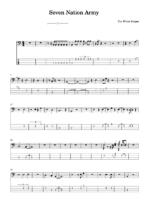 seven nation army tablatura basso