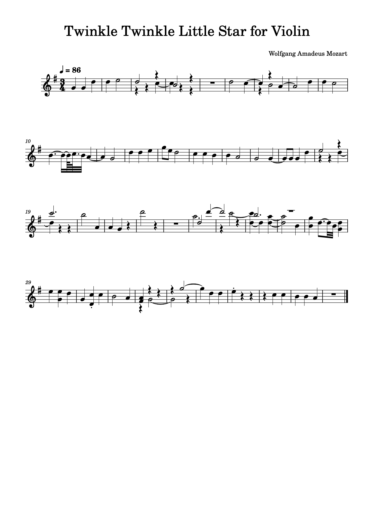twinkle twinkle little star spartito violino
