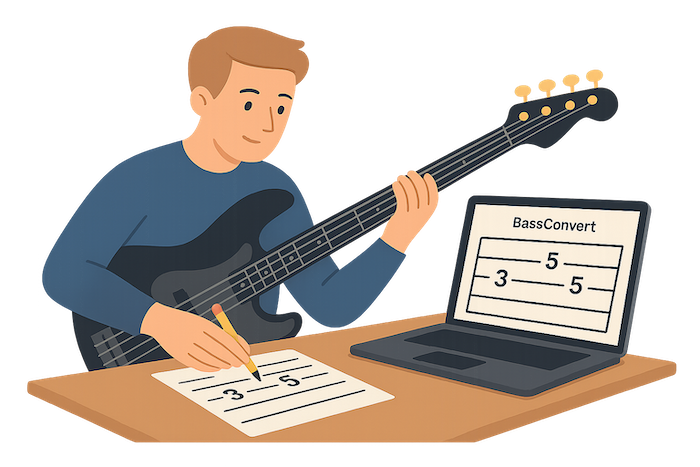 bass audio to tabs transcription tools