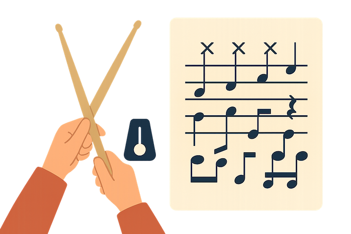 drums notation sheet music basics