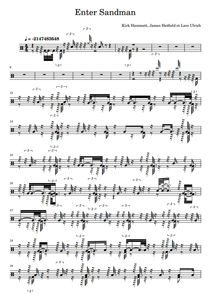 enter sandam partitura bateria