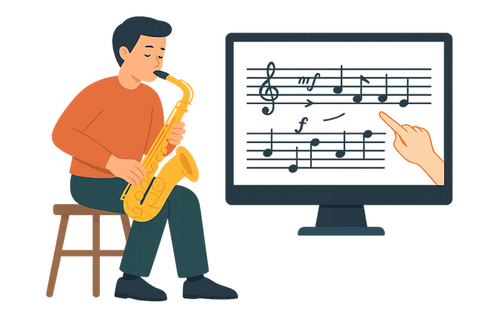 finetune saxophone sheet music transcription saxconvert